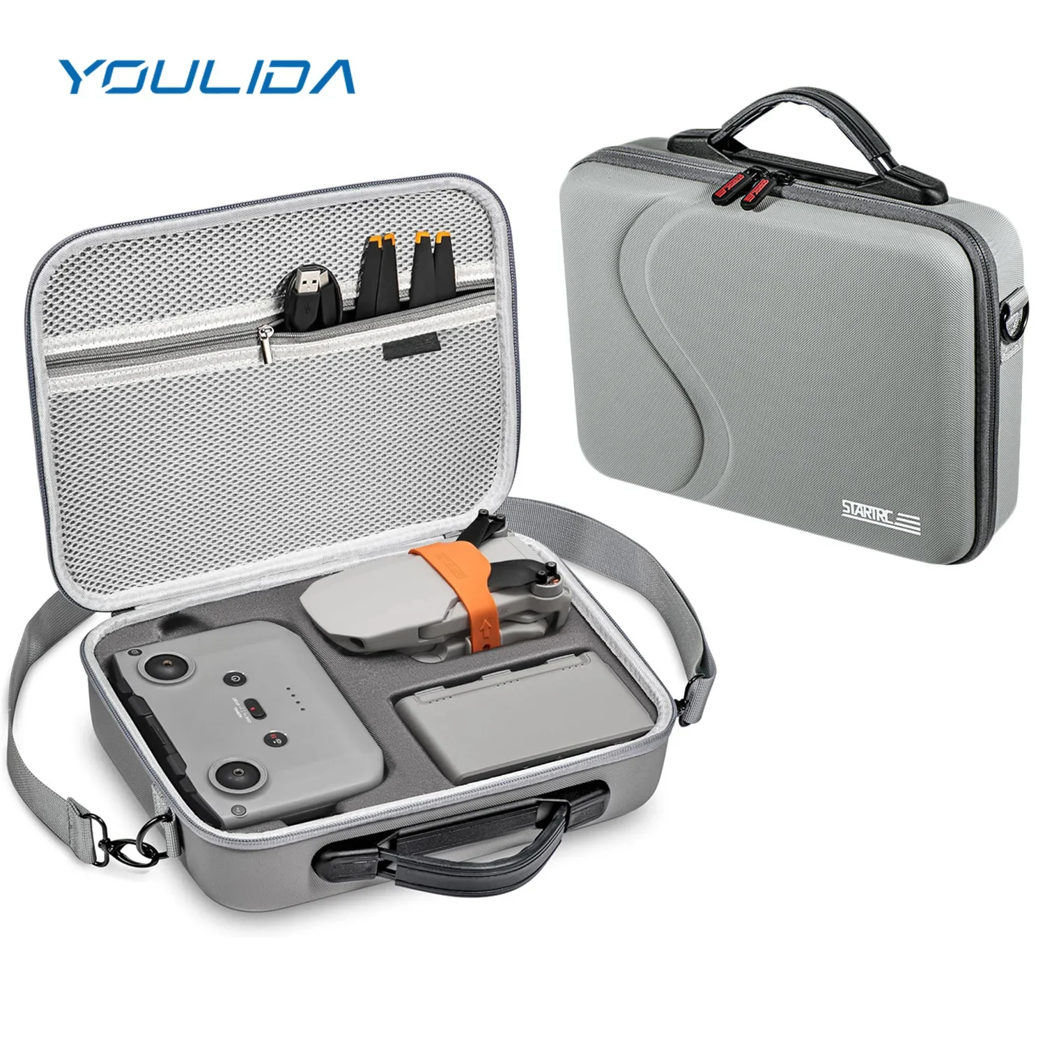 Drone Carrying Case - ミニ 2 ショルダーバッグ PU ポータブル収納ケーストラベルキャリングケースハンドバッグ DJI