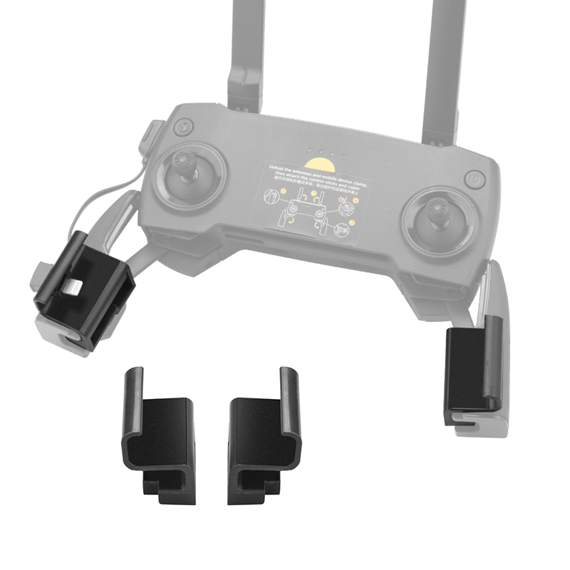 Drone Carrying Case - ブラックリモコンマウント電話ケースホルダースタンドブラケット拡張クリップ DJI Mavic 2/ミニ/プロ/エアスパーク用ポータブル耐久性