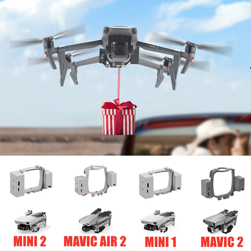 Drone Tablet Mount - Airdropシステムdji mavicプロ/2/3/空気2/ミニ1/2/se/ミニ3ドローン釣り餌結婚指輪ギフト提供生命の救助放射器