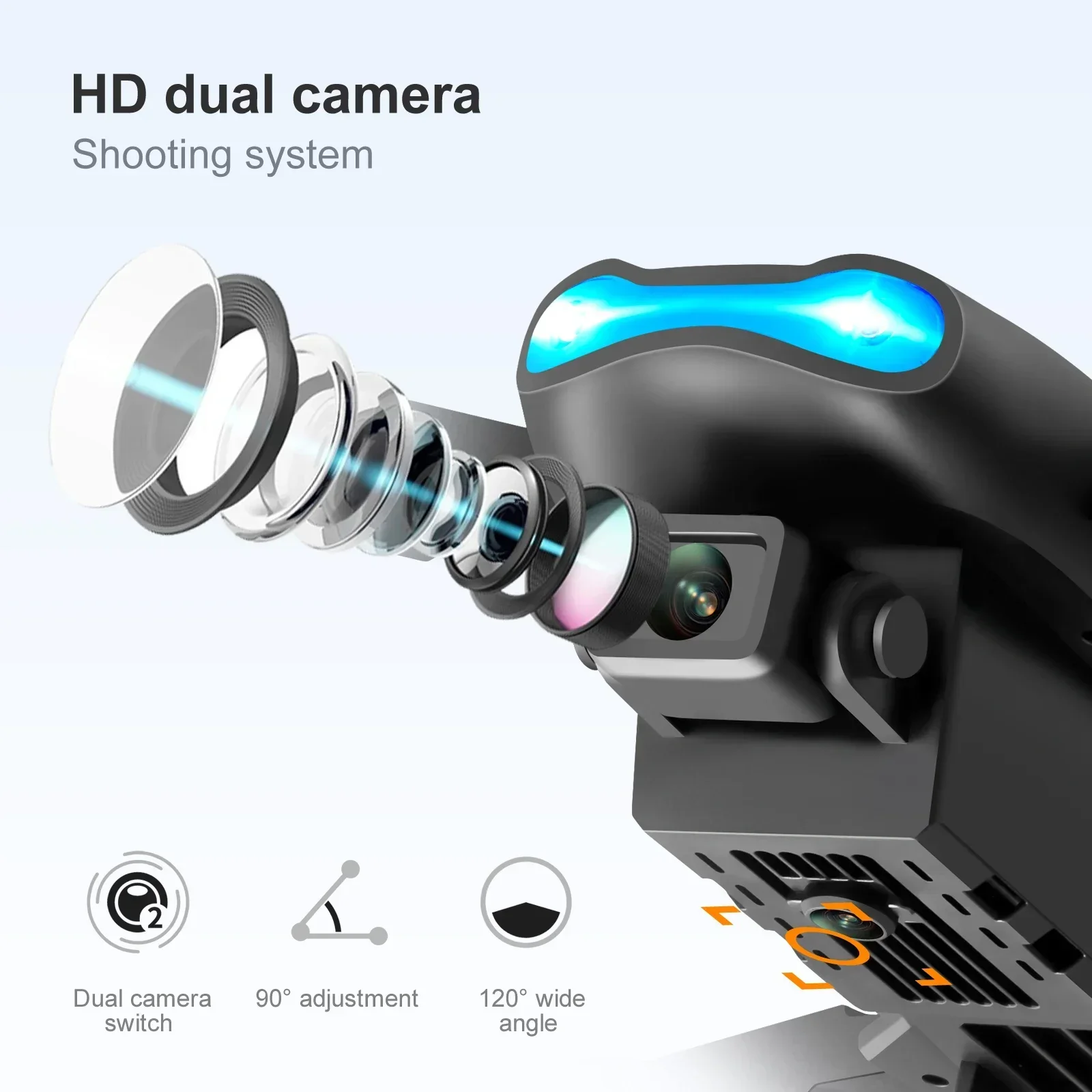 新型E99 Pro HD 4Kドローン デュアルカメラ 高度 - Drone Remote Controller Lanyard のレビューと価格