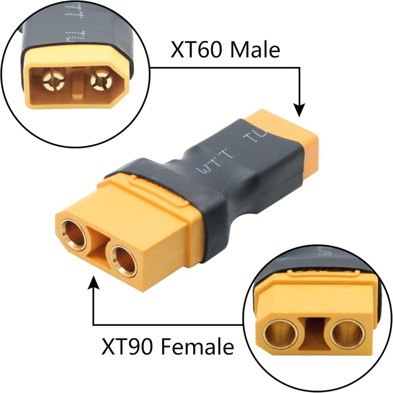 2個入り/1セット XT90 オス-メス - XT60 オス - Drone Battery Charger のレビューと価格
