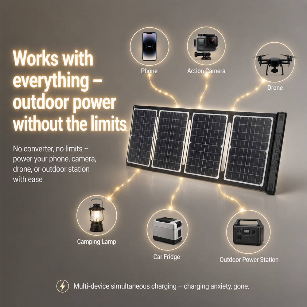 40W 18Vの折りたたみ式ソーラーパネル（コントローラー付 - Drone Solar Charger のレビューと価格