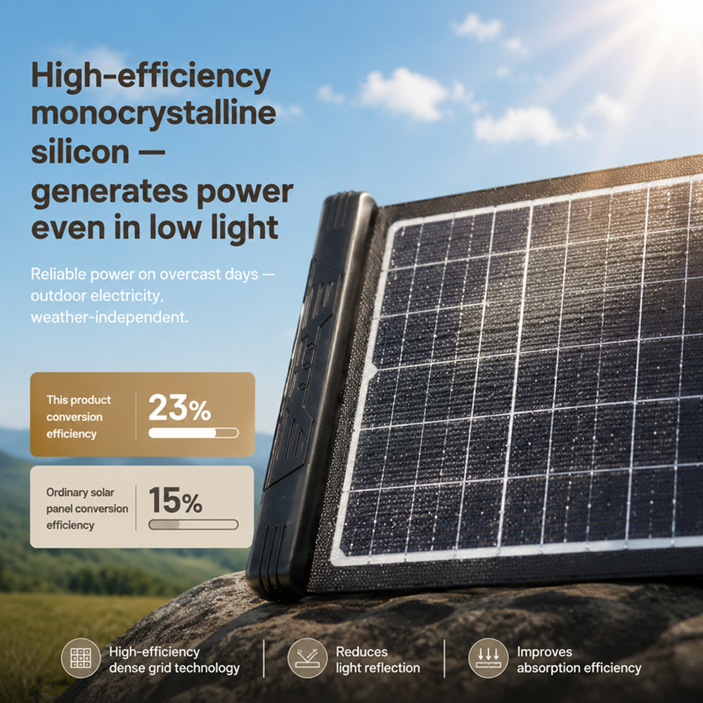 40W 18Vの折りたたみ式ソーラーパネル（コントローラー付 - Drone Solar Charger のレビューと価格