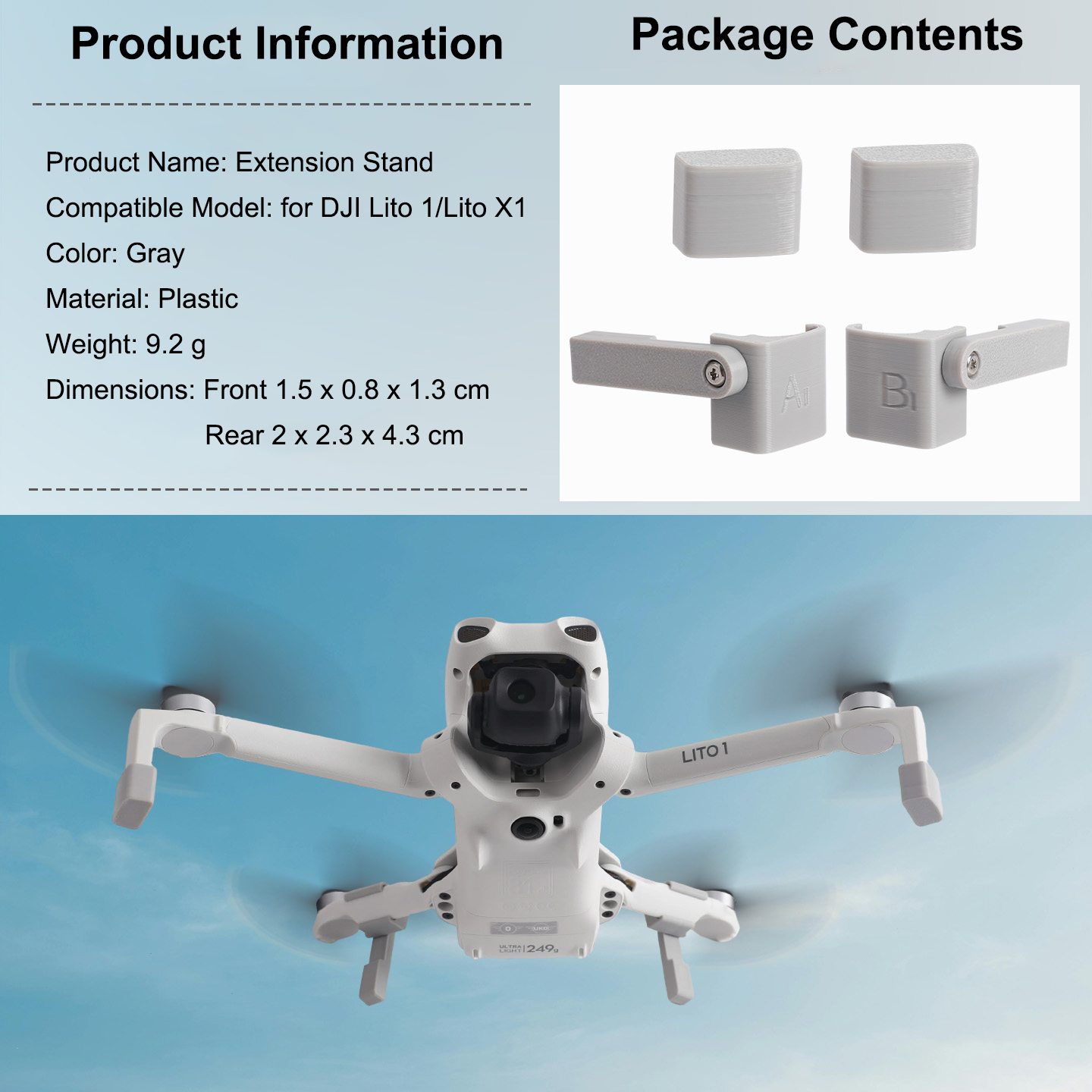 DJI LITO 1 LITO X1 ドローン用ランディング - Drone Propeller Holder のレビューと価格