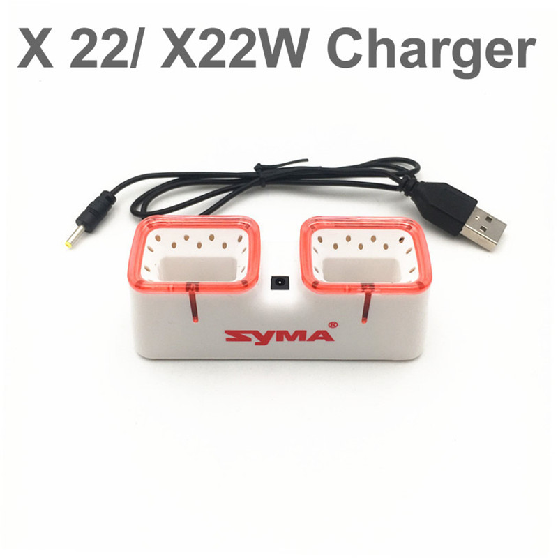 Syma X22 X22W ドローンバッテリー用デュアルUS - Drone Battery Charger のレビューと価格